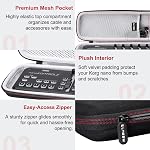LTGEM Cas compatible avec KORG nanoKONTROL2/nanoKEY2/nanoPAD2/nanoSERIES2 Ligne mince USB Commande Surface/Clavier/Padeaux MIDI, Sac de rangement de voyage de bureau - Noir+gris(cas seulement)