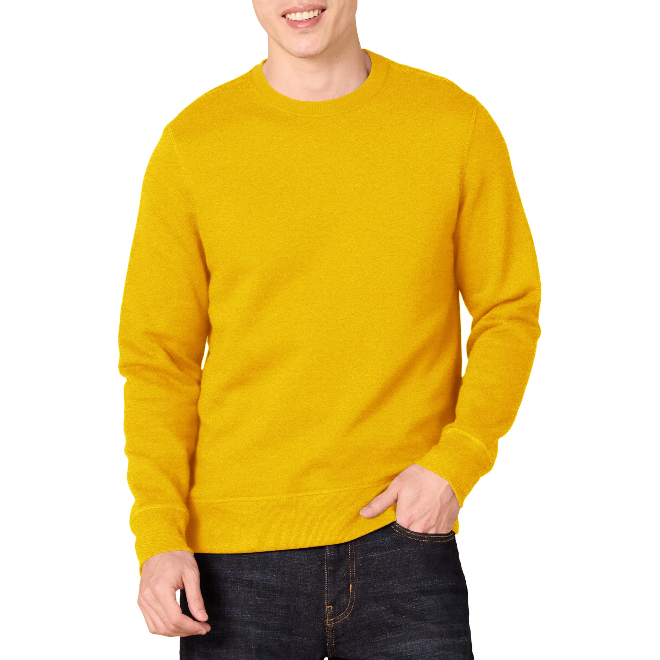 Amazon Essentials Men's Fleece Crew Neck Sweatshirt (Available in Big & Tall), Gold, XXL