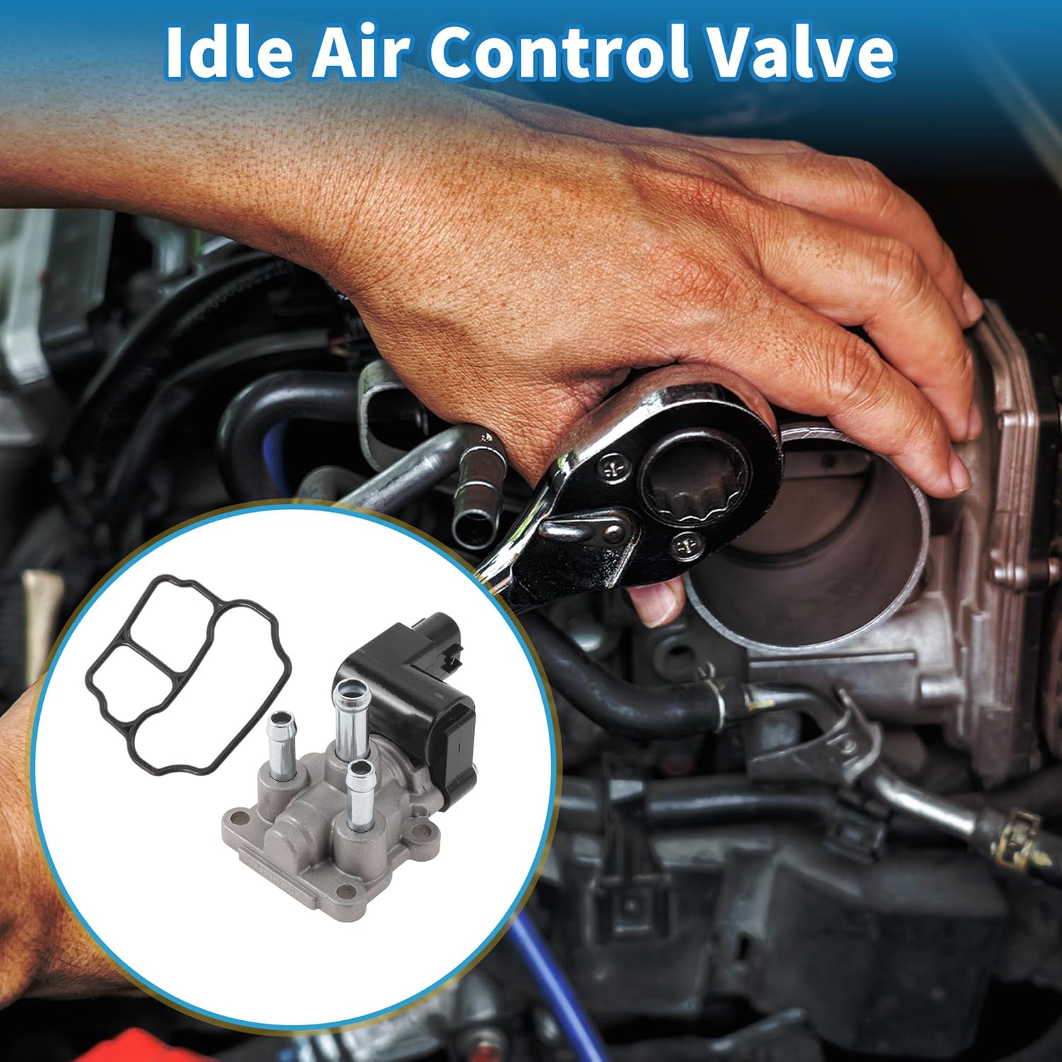 Car Idle Air Control Valve for Toyota Corolla 1991-2002 Replace No.2227016090 IACV Idle Motor Idle Air Control Valve for Stable Engine Operation