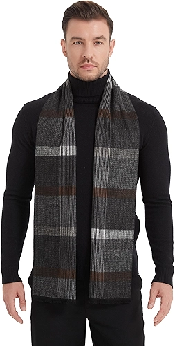 Cachecol masculino de inverno, sensação de caxemira, super macio e quente