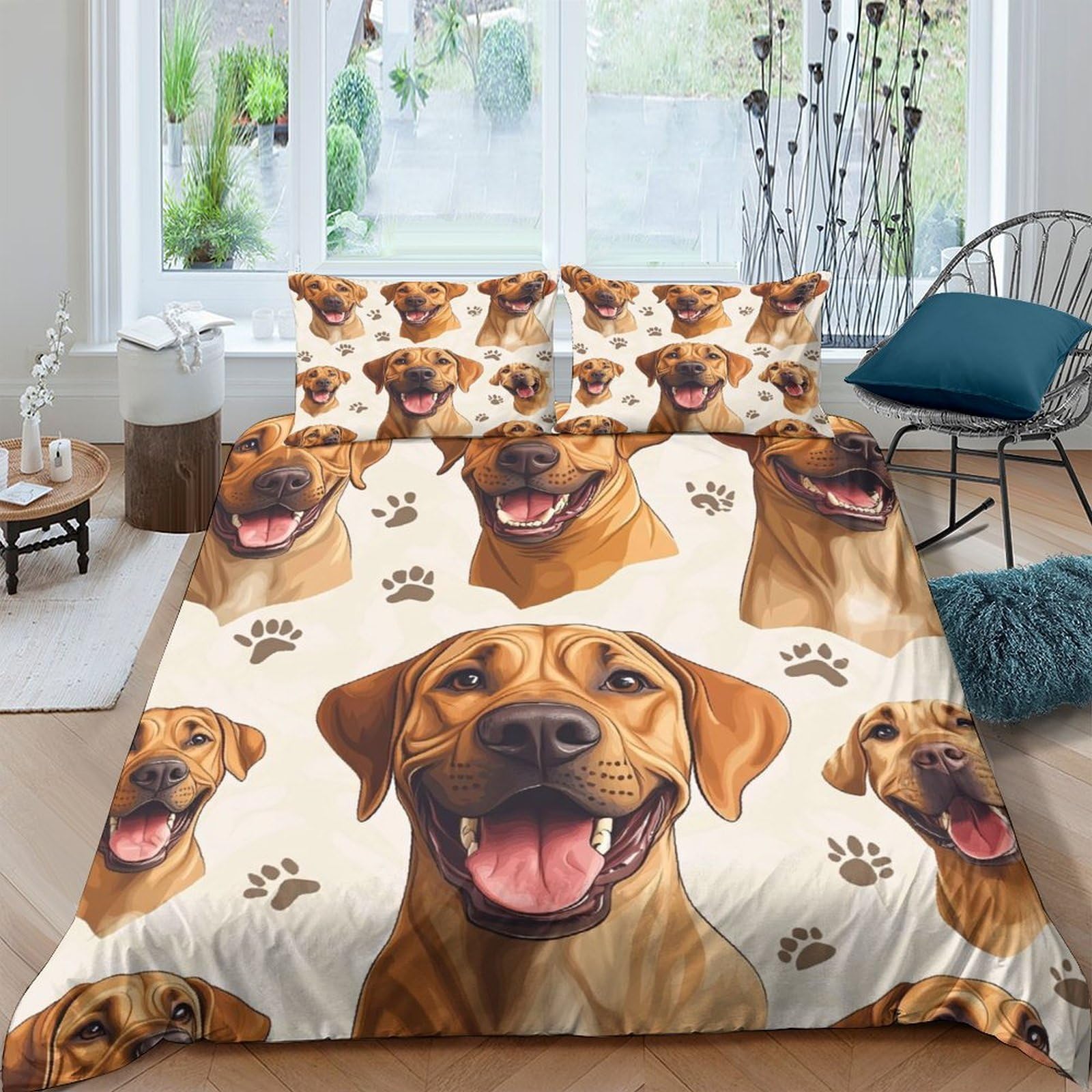 Ctjqhvkz Style-3 3D Printed Labrador Dog Pattern Fitted Sheet Microfiber Soft Anti-Slip Bed Cover For Bedroom Dorm Apartment Decor Single（135X200cm）