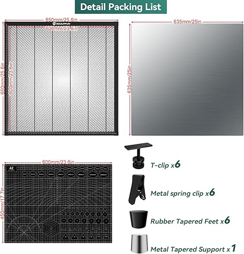 Miniatura 7 de SCULPFUN Grabador láser S30 Ultra 22W con asistencia de aire automática y cama láser de panal 23.622x 23.622 in
