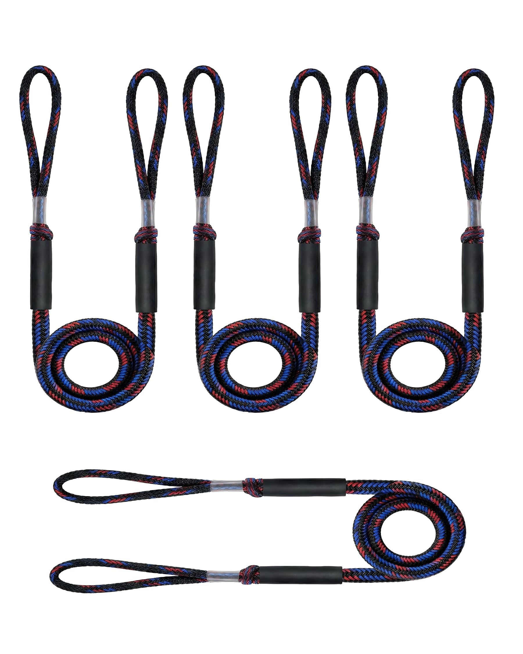 Bungee Dock Lines - 2 Pack, 2200LB Strength -17 Bungee Dock Lines - 2 Pack, 2200LB Strength -17