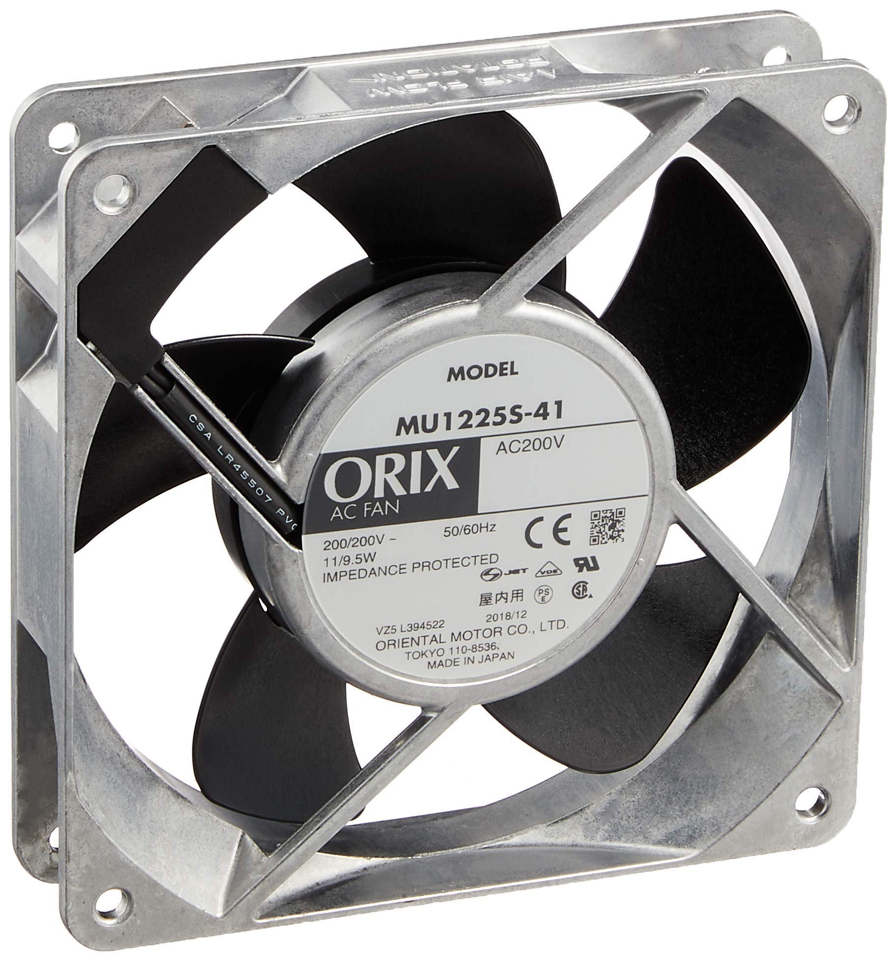 Oriental Motor MU1225S-41 ACプロファン 7個セット Amazon | オリエンタルモーター AC軸流ファン・MUシリーズ MU1225S-41