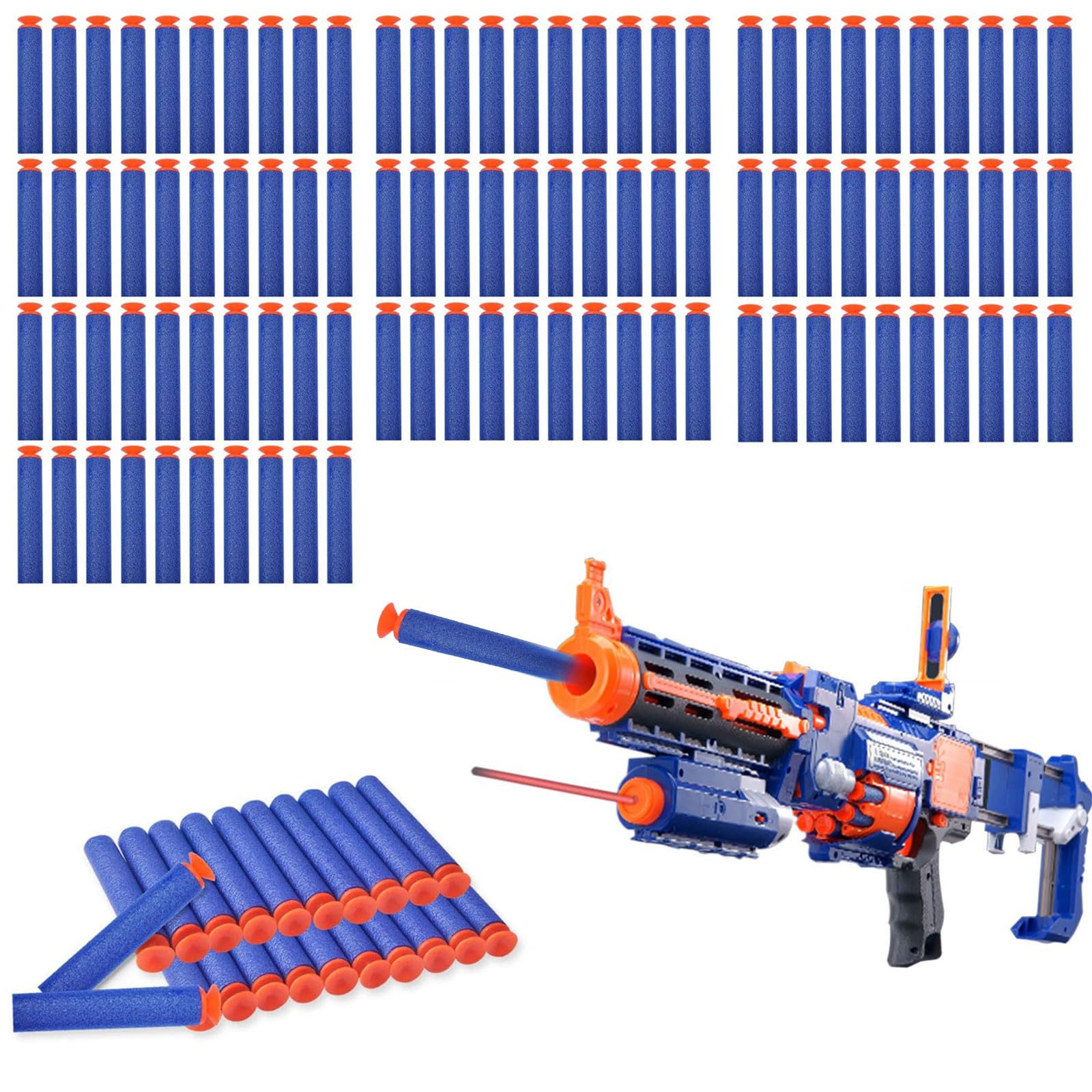 Lot De 200 Fléchettes Nerf Recharge - Balles En Mousse Bleues 7.2 Cm - Compatibles Avec La Plupart Des Blasters Nerf - Pour Batailles Amicales
