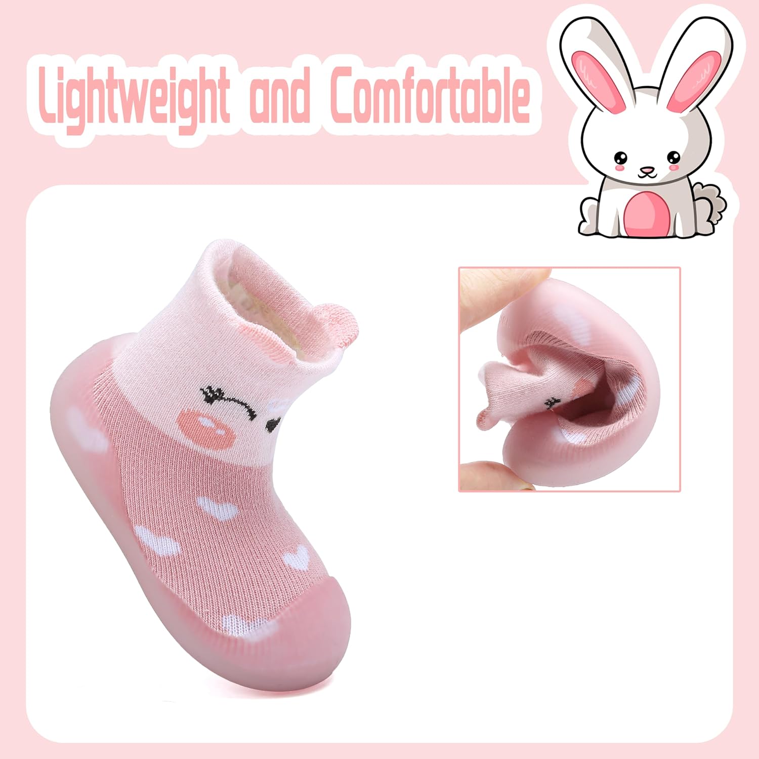 Baby Sock Shoes Boys Girls First Walking Shoes Non Slip Slipper Infant Toddler Sneakers - Image 5