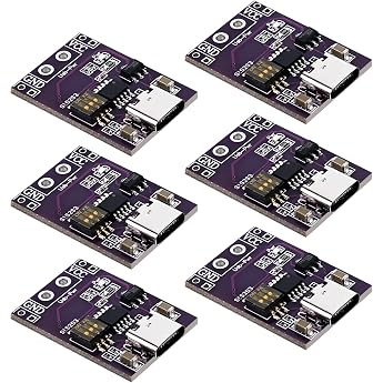 6 Pieces QC/PD/AFC Power Supply Trigger Modules Fast Charge Trigger USB-C 5V 9V 12V 15V 20V DC Spoof Scam Fast Charge Trigger Polling Detector USB-PD Notebook Power Supply Change Board Modules