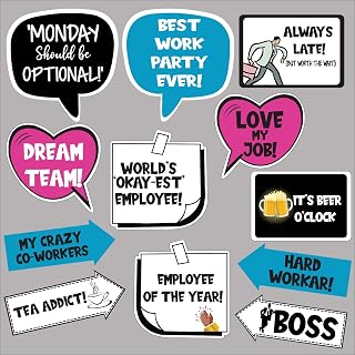 Corporate-Props for Party & Celebration Theme Photo Booth Props (Set of 12) by Indian Collectible