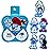 BioSwiss Bandages, The Smurfs in 3D Shaped Self Adhesive Bandage, Latex Free Sterile Wound Care, Fun First Aid Kit Supplies for Kids and Adults, 50 Count Plastic Case