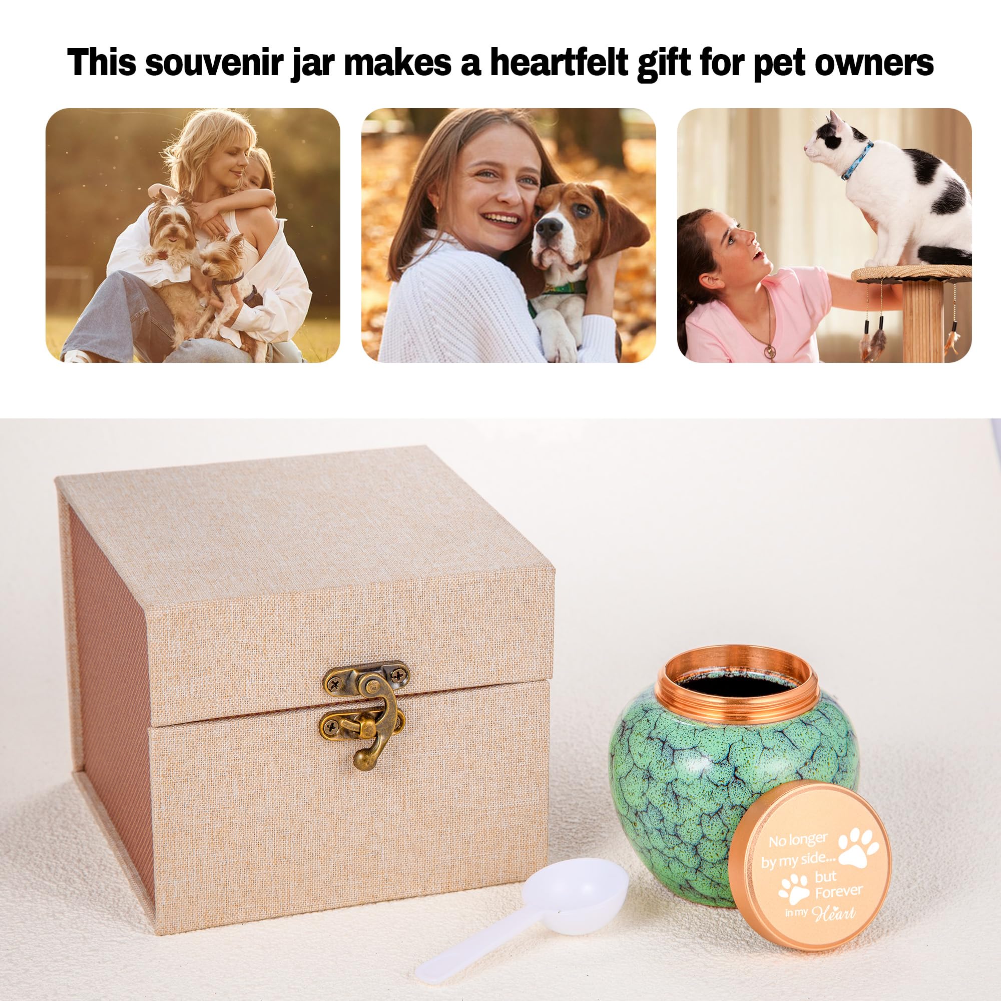 Gredstar Small Keepsake Urns for Ashes, Decorative Funeral Memorial Urn, No Longer by my Side - Image 2