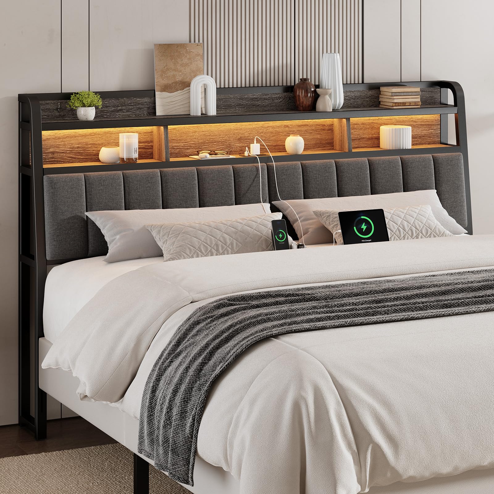新品head board TALENT 154 Amazon.com - ONBRILL Ergonomic Headboard for King Size Bed with 2