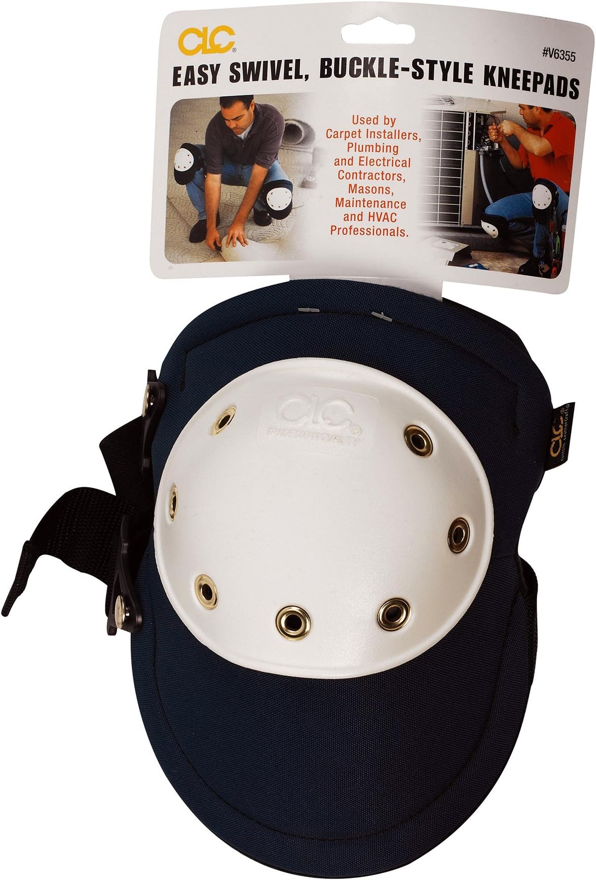 CLC 7.25 in. L x 5.5 in. W Foam/Polyester Knee Pads Blue