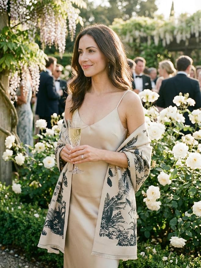 Pashmina suave y sedosa para mujer, ligera, elegante para primavera miniatura 4