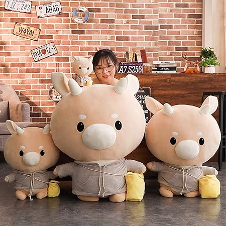 Amazon 牛ぬいぐるみ おもちゃ 抱き枕 ふわふわ 服着脱可 添い寝枕 かわいい 女の子 もちもち 癒し効果 プレゼント 人形 インテリア 置物 部屋 ベッドサイド 店飾り 子供用 気持ちいい 安眠グッズ 25 100cm ぬいぐるみ おもちゃ
