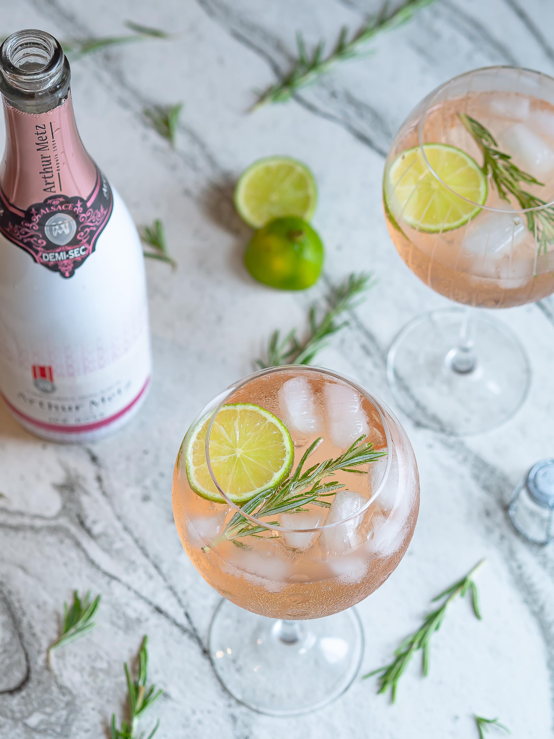 Arthur Metz - Crémant D'alsace - ICE Demi-sec Rosé 11%, Méthode traditionnelle, vieilli sur lattes (6 x 0,75 L)