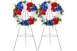 Crowye 2 Sets Flower Cemetery Wreaths for Memorial Day