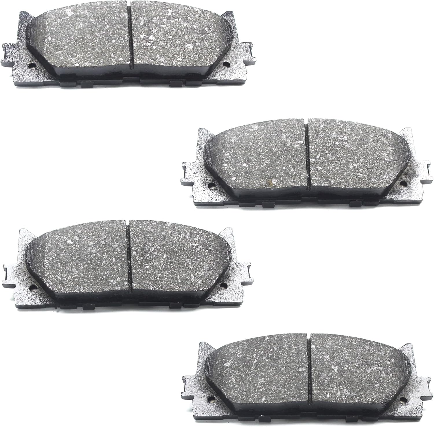 4 PCS Brake Pads Front, For Toyota 2017-2007 Camry and 2018-2008 Avalon, For Lexus 2018-2007 ES350 ES300h, 1293 QC1293,Semi Metallic