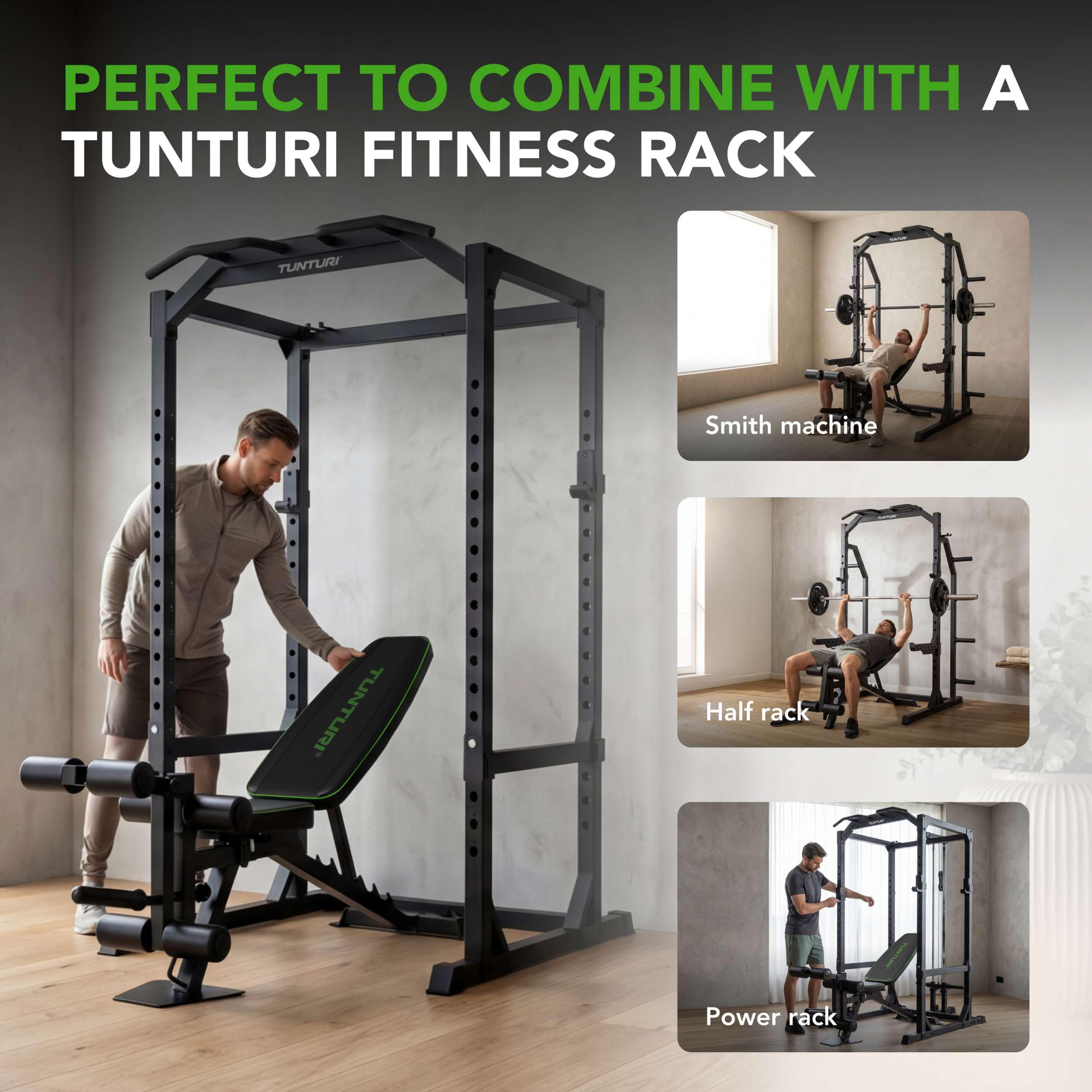 Tunturi UB60 Panca Palestra Utility Bench Panca inclinata, Nero, 1