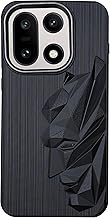 Mobile Case for OnePlus 15 5G | 3D Engraved Design | Shockproof Scratch Proof Cover | Camera Ring | Black