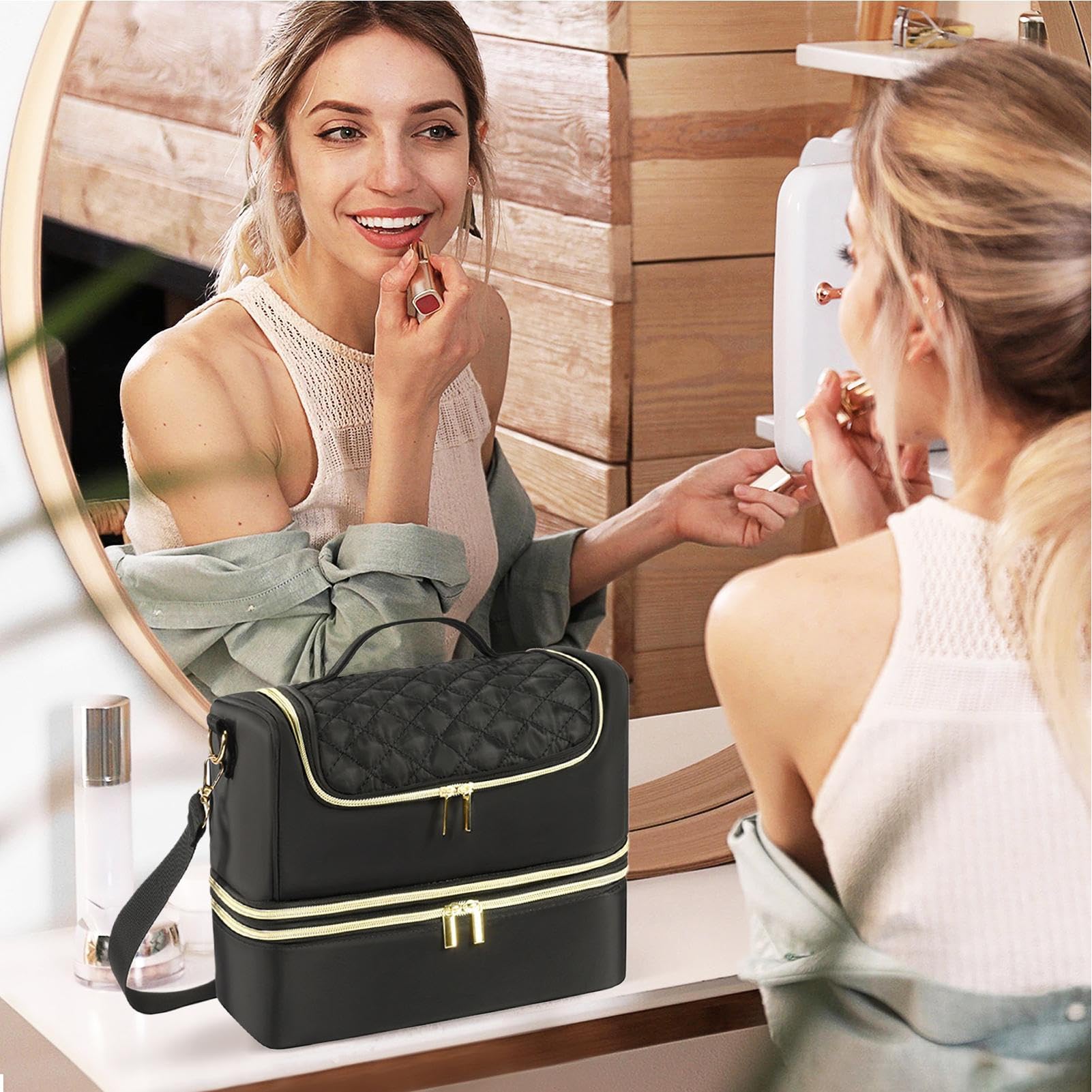 Estuche de transporte para esmalte de uñas, Estuche organizador de esmalte de uñas,Bolsa de almacenamiento para suministros de uñas - Estuche portátil de viaje para tecnología de uñas, para lámpara de