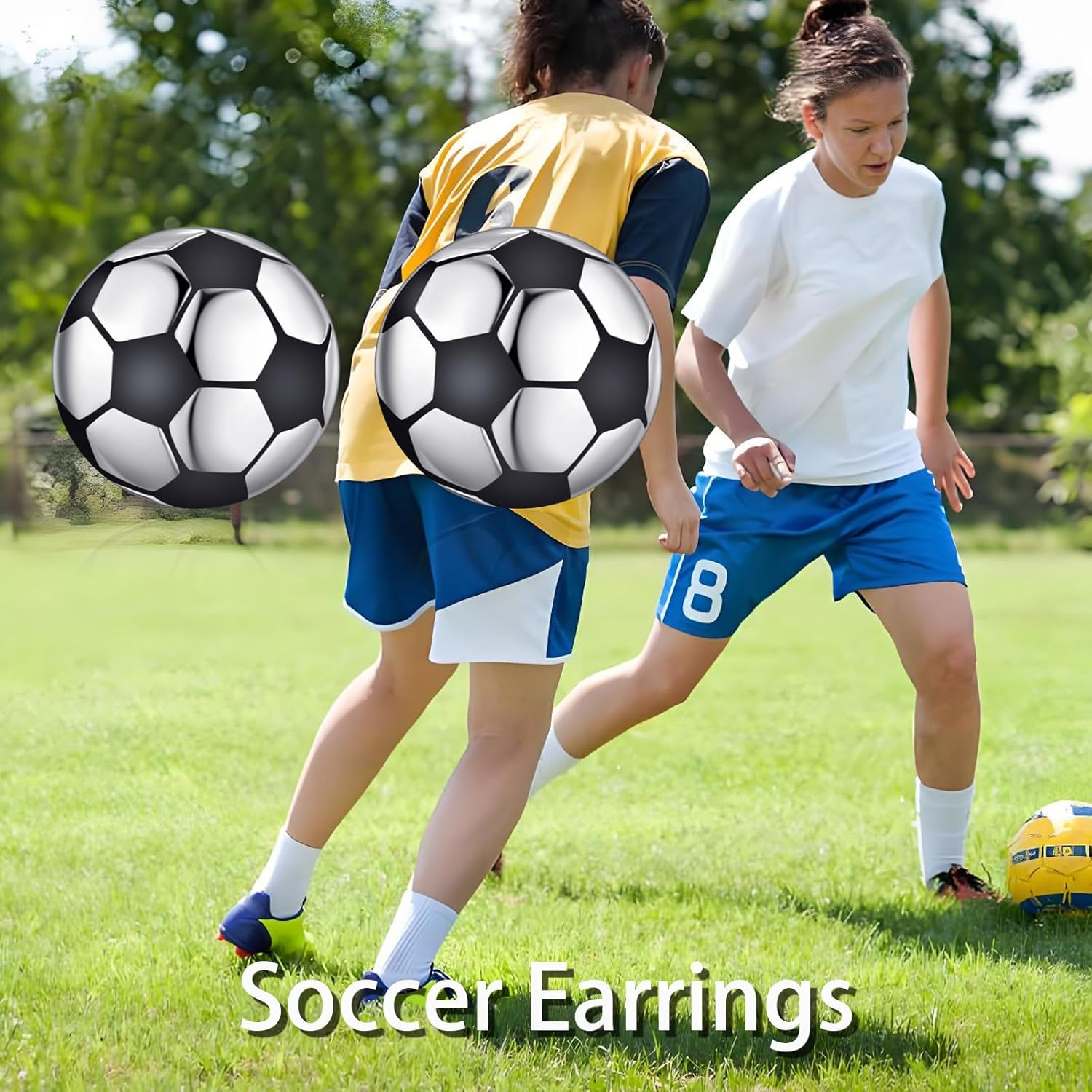 Soccer Earrings for Women Soccer Ball Stud Earring Jewelry Gifts - Image 6