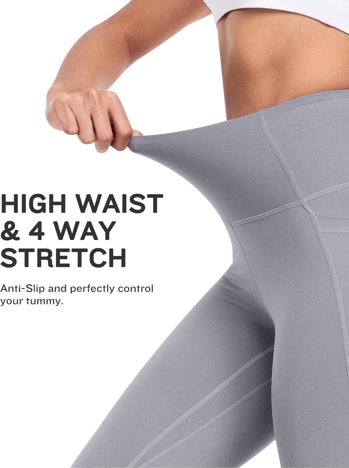 NORMOV 4 Packs Yoga Leggings with Pockets for Women, Soft High Waisted Tummy Control Workout Pants - Image 6