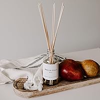Vista 4 de Sweet Water Decor Hello Fall Reed Diffuser Set - Hot Cider, Cinnamon, Cloves, Apple, and Nutmeg Scented Diffuser - Scent Diffusers for Home, Long