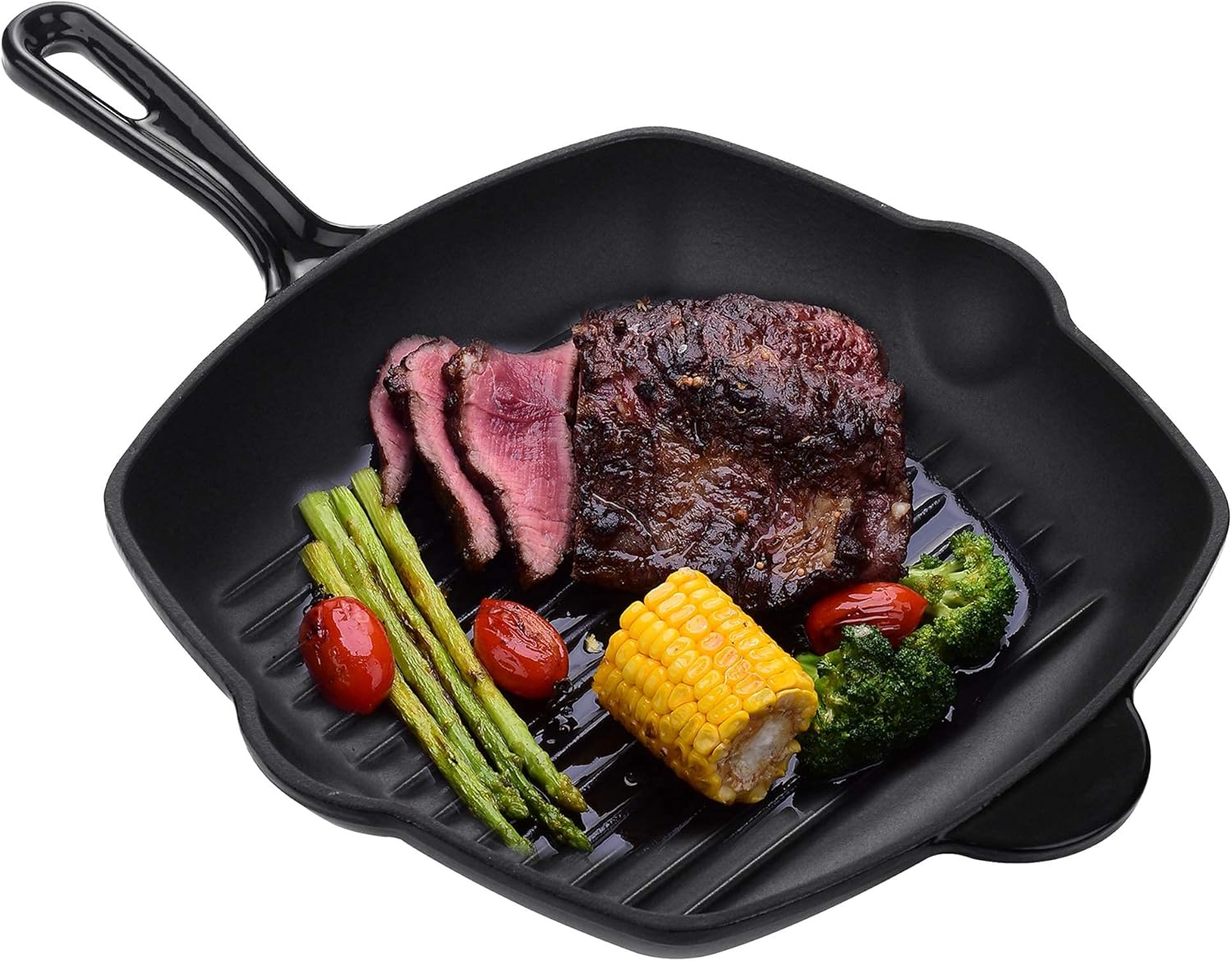 Velaze Griddle Pans PreSeasoned Cast Iron Grill Pan for