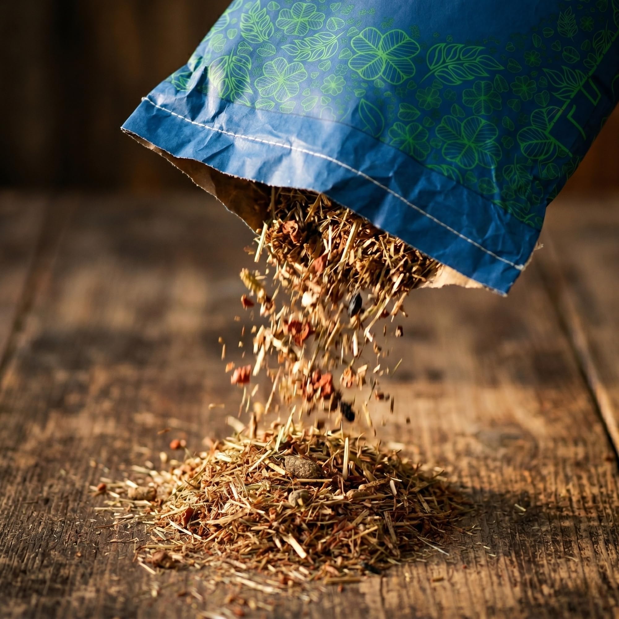 Pferdefutter Heuhäcksel Straw 15 KG – Luzernefreies Strukturfutter mit Apfeltrester & Leinkuchen – Premium Raufutter für Pferde, rohfaserreich & zuckerarm