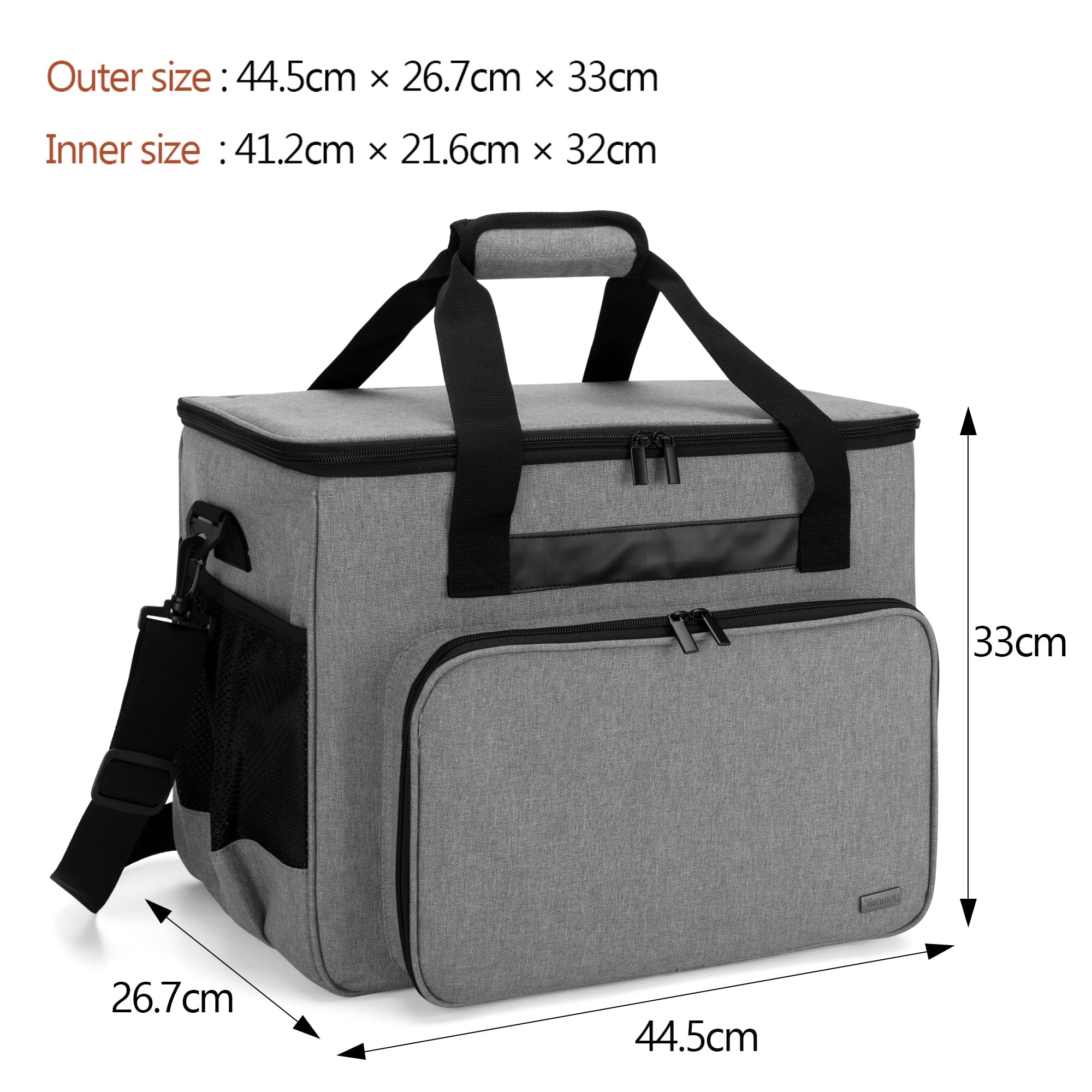Teamoy Borsa per macchina da cucire, Borse da trasporto macchine da cucire per la maggior parte delle macchine da cucire standard e accessori per cucire