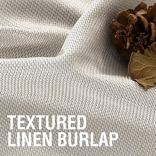 Miniatura 3 de H.VERSAILTEX Cortinas de Lino Cortinas Opacas de 84 pulgadas de Largo que Oscurecen la Habitación con Aislamiento Térmico Parte Superior con Ojales