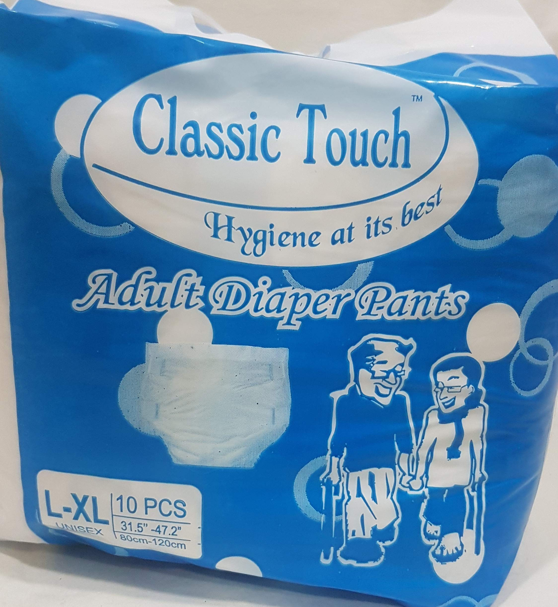 Classic Touch Adult Pull Up/Pants 10 Pc Large to X-Large