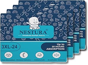 Baby Diapers Pants Triple Xl XXXL size with Wetness Indicator (18-35 kg), Combo Pack of 4 (96 Count)