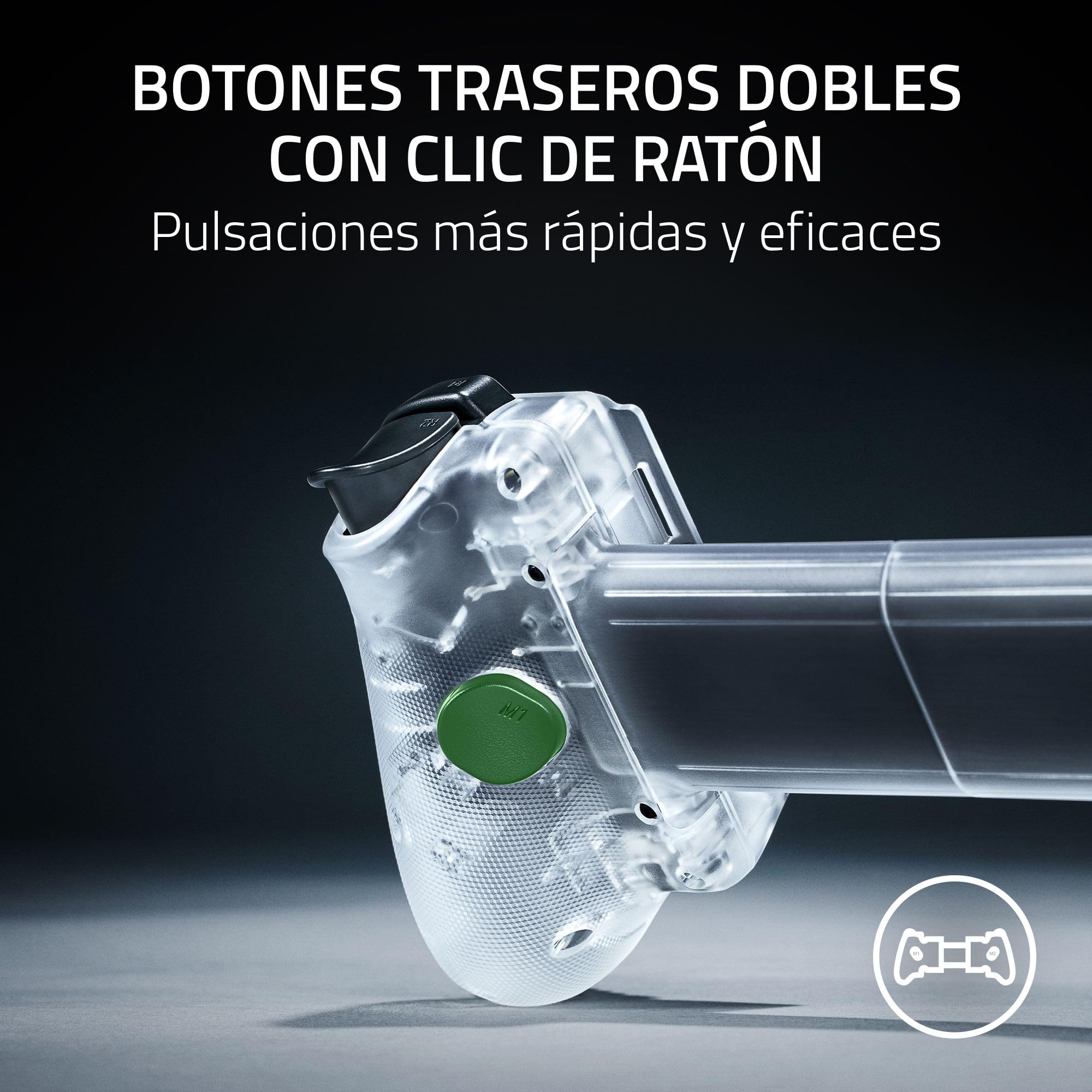Razer Kishi V3 Phantom White - Mando móvil de tamaño Completo para Smartphones iPhone y Android - USB-C Plug-and-Play - Sticks analógicos Anti-Derive - 12 Botones - Haptics | Edición Phantom White