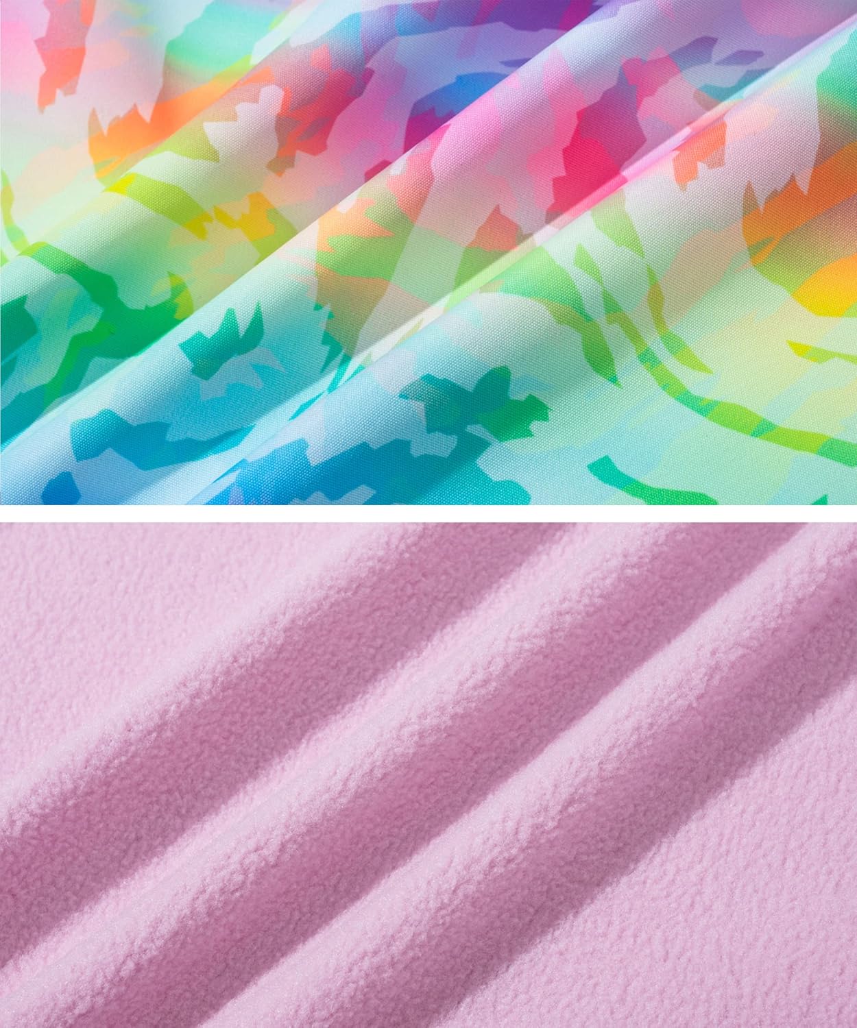 M2C Girls Outdoor Floral Fleece Lined Light Windproof Jacket with Hood - Image 6