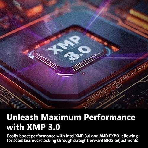 Miniatura 5 de DATO 32GB DDR4 RAM, 16GBx2, Memoria con disipador RGB 3200MHz CL16 1.35V XMP PC4-25600 288 Pin Non-ECC UDIMM Módulo de memoria de escritorio para