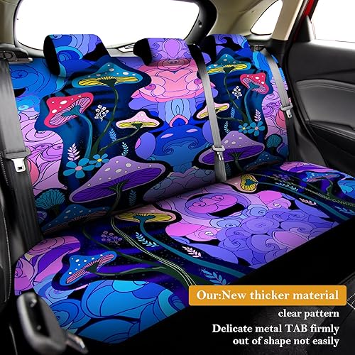 Miniatura 4 de Juego completo de 15 fundas de asiento de automóvil, camión, SUV, protectores de asiento delantero trasero, funda para volante, correa de muñeca y