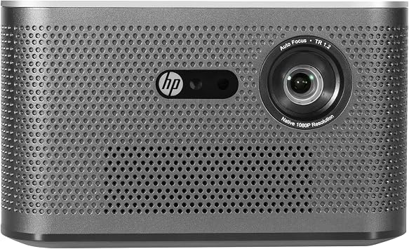 HP Projector MP2000 PRO, 1080P, 480 ISO /600 ANSI Lumens , Wireless Connectivity , Auto Focus, Premier Sound, Bluetooth - Ideal for Business, Education, and Entertainment