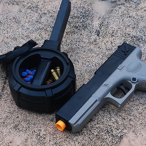 Miniatura 4 de Pistola de juguete, pistola de juguete de tambor recientemente mejorada con gran capacidad, puede llevar accesorios de bala suave, una pistola de