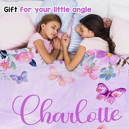 Miniatura 10 de J&SBGFT Manta personalizada para bebé niña, manta de bebé personalizada, manta de envoltura con nombre de niña, mantas de recepción de elefante,