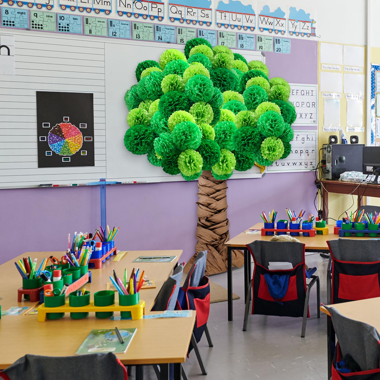 Bulletin Board Tree Qeeenar Classroom Set 3D Tree Classroom Decoration ...