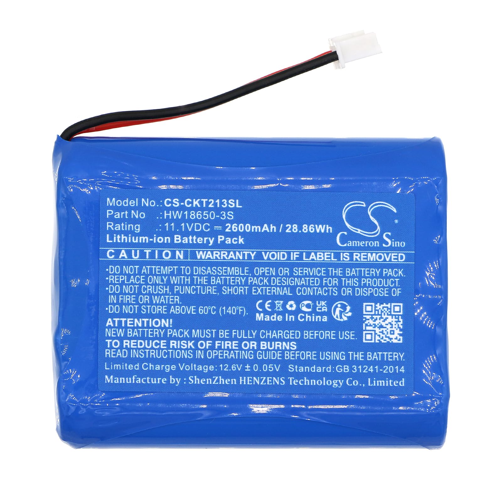 Cameron Sino Ersatz Akku für Clarke-Tech CT 2013 PN:Clarke-Tech HW18&6&50-3S 2600mAh / 28.86Wh