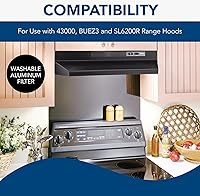 Vista 3 de Broan-Nutone BP57 filtro para campana de extracción, hecho de aluminio, con lentes para luz, BP57