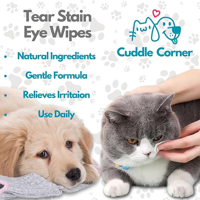 Foto 2 de 8 de Cuddle Corner Toallitas para ojos de perros, gatos y otras mascotas pequeñas