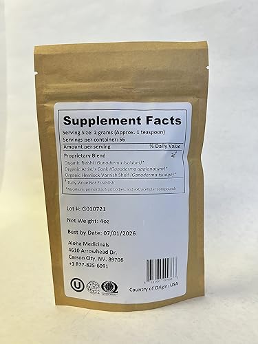 Miniatura 2 de Gano Ultra, suplemento orgánico certificado de hongos, suplemento de salud natural, bolsa de 4 onzas en polvo