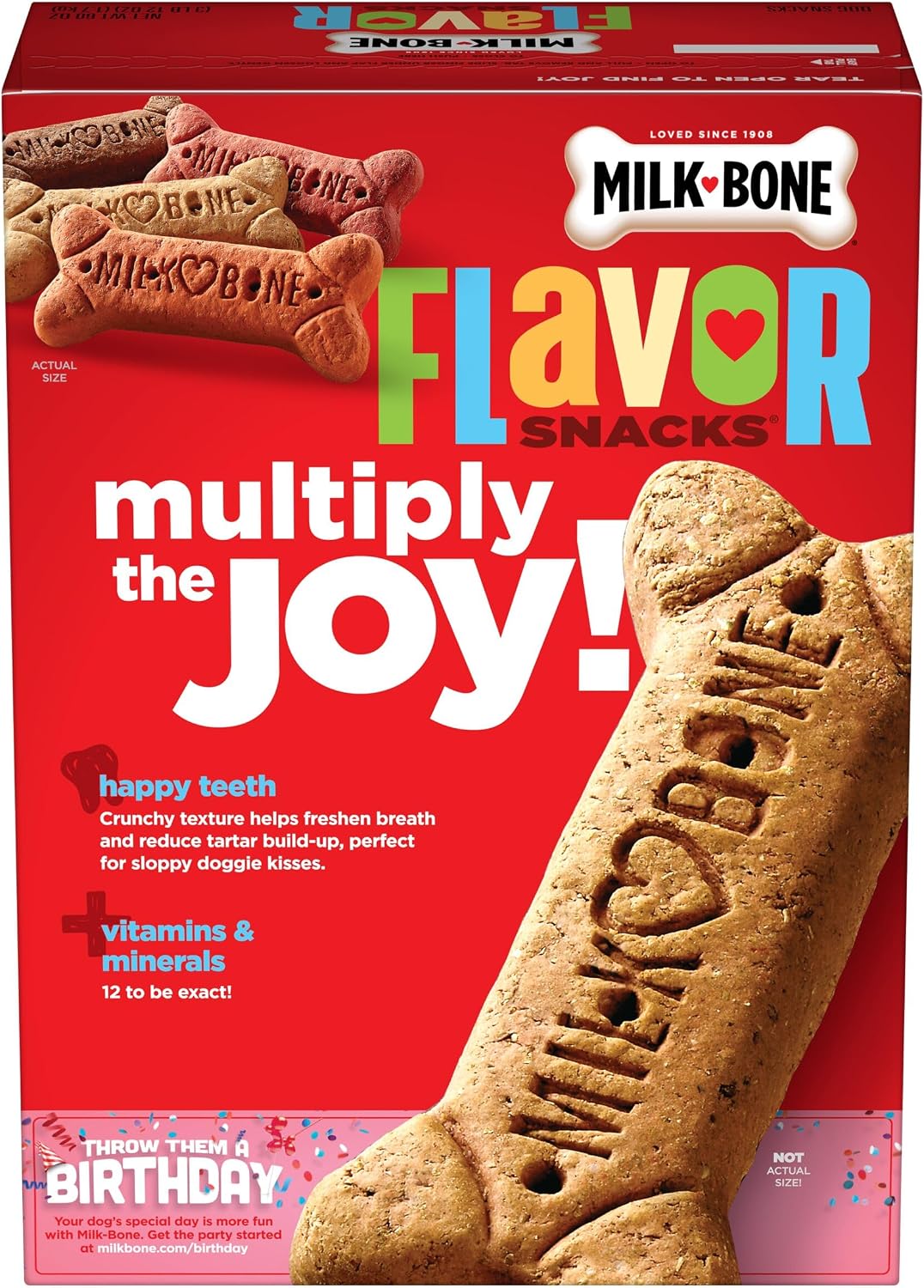 Milk-Bone Flavor Snacks Dog Biscuits for Large-Sized Dogs, 60 Ounce Box