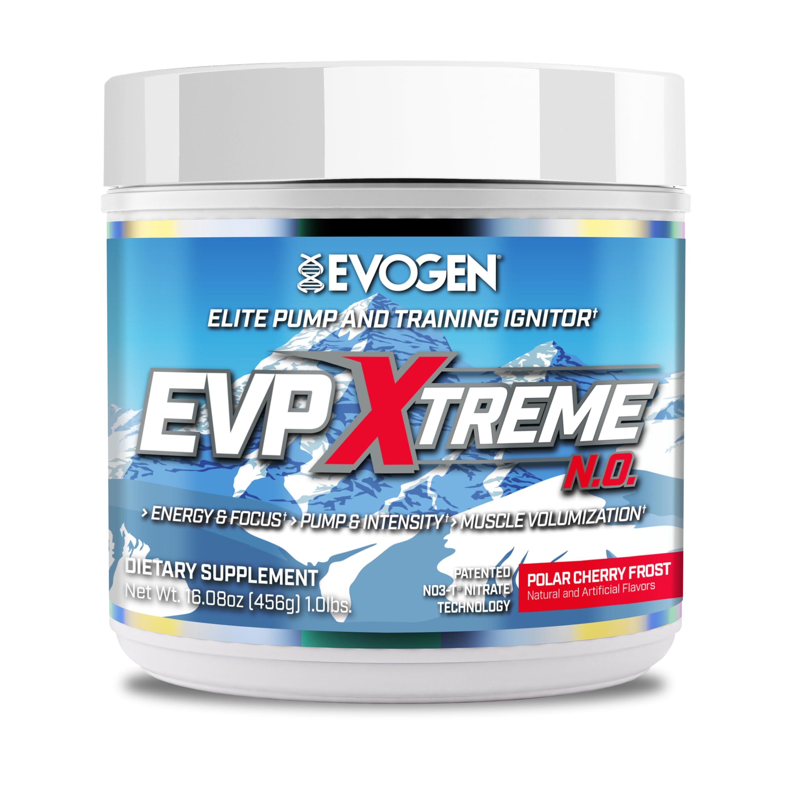 EvogenEVP Xtreme NO - Pre Workout Powder for Men & Women | Sugar Free Preworkout with Beta Alanine, Creatine, and Caffeine for Energy & Pump | Polar Cherry Frost | 40 Servings