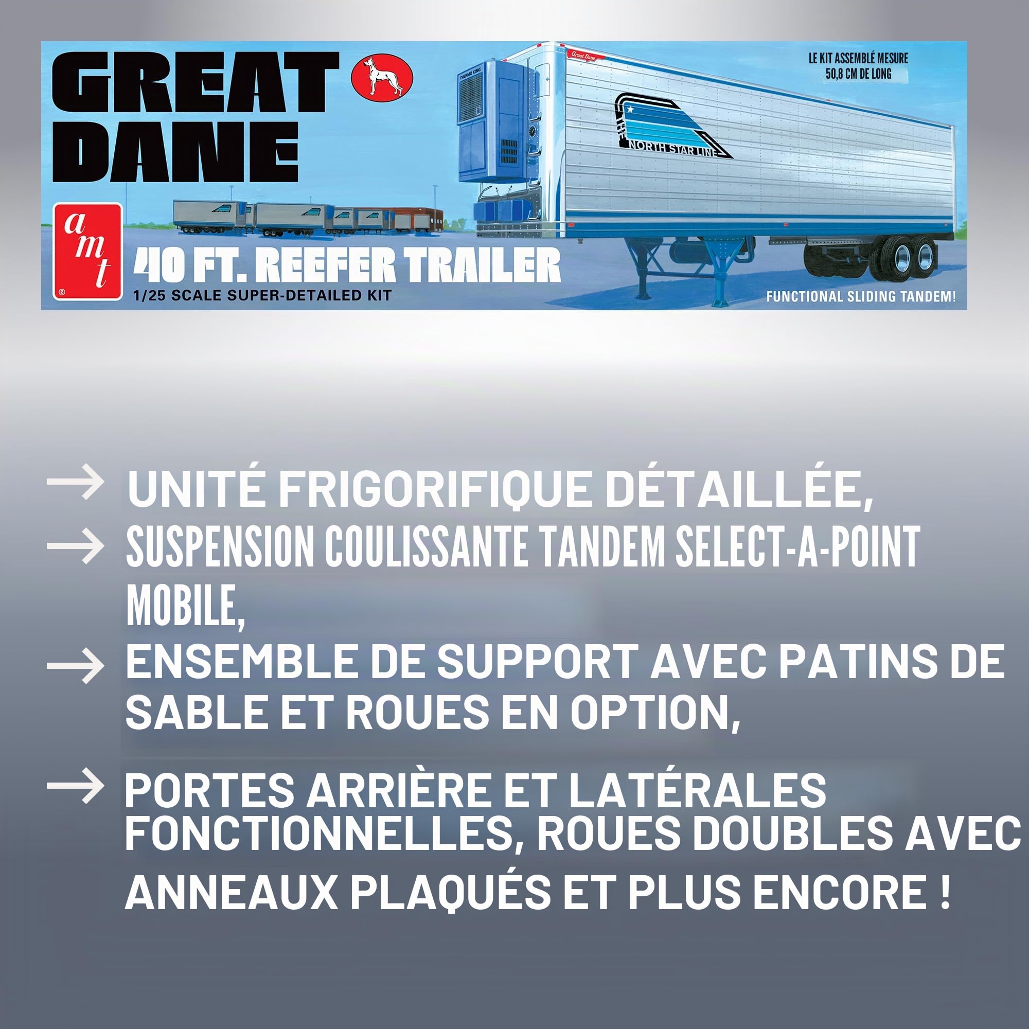 AMT Great Dane 40' Reefer Trailer (Coors) Plastic Kit