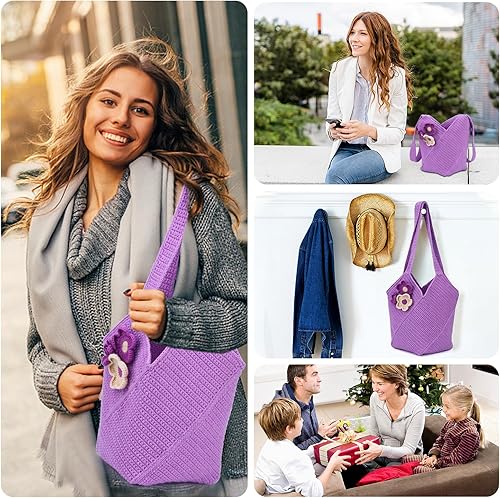 Miniatura 42 de Pnytty Kit de ganchillo para principiantes, bolsa de kit de ganchillo para principiantes, kits de punto para principiantes de ganchillo