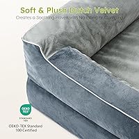 Vista 8 de Cama Extra Grande para Perros, Cama Ortopédica XL para Perros con Espuma Viscoelástica de Gel Refrescante, Cama Impermeable para Mascotas con Funda
